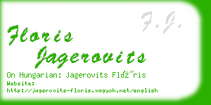 floris jagerovits business card